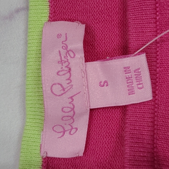 Lilly Pulitzer Maria Boatneck Sweater Capri Pink Worth Stripe - S - Picture 10 of 10